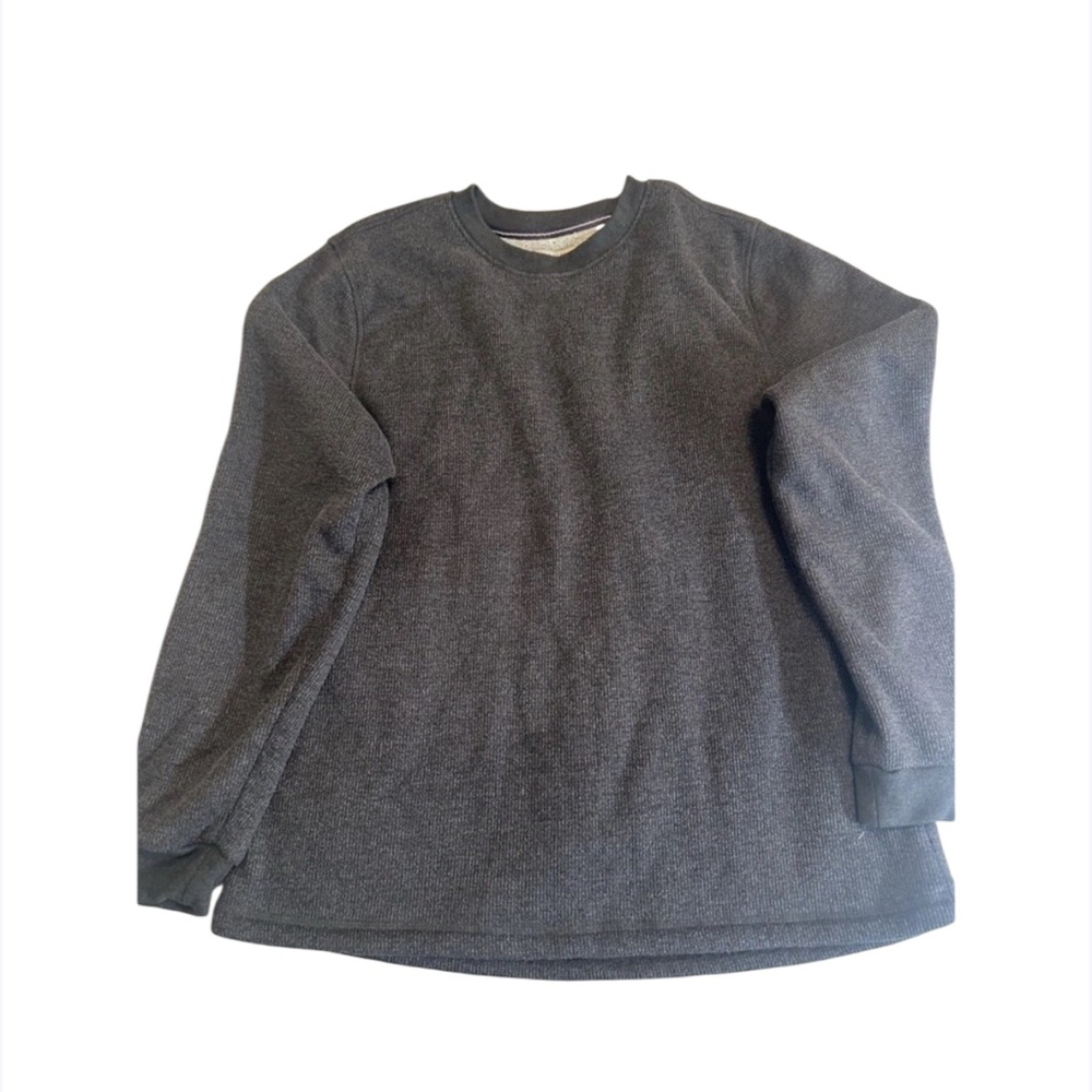 B.C. Clothing Sweater Mens XL Heritage Knitted Sherpa Lining Winter Gray